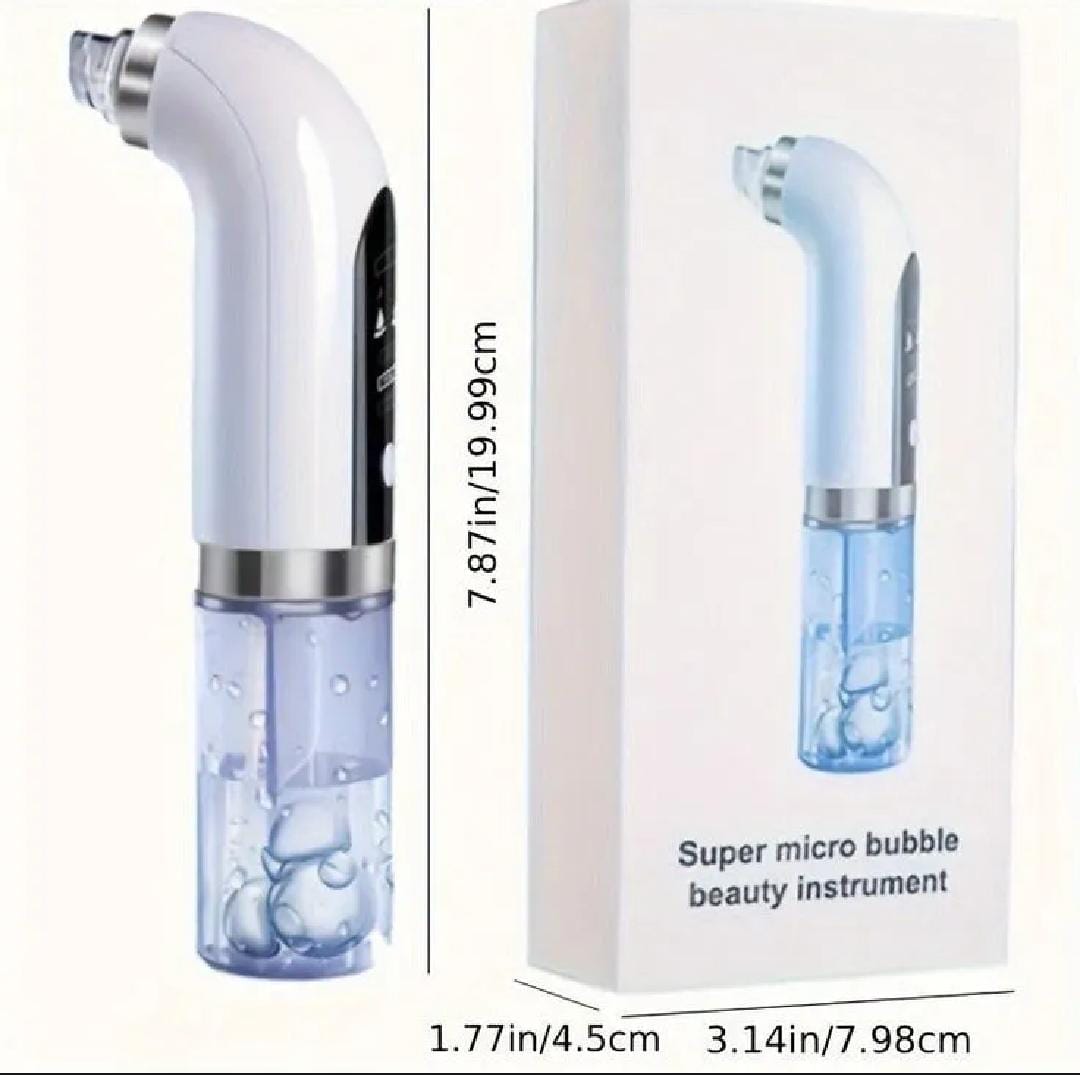 Super Micro Bubble Black head Instrument - Blackhead Remover, 5 in 1 Rechargeable (USB Charging) Blackhead Remover
