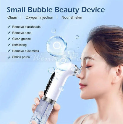 Super Micro Bubble Black head Instrument - Blackhead Remover, 5 in 1 Rechargeable (USB Charging) Blackhead Remover